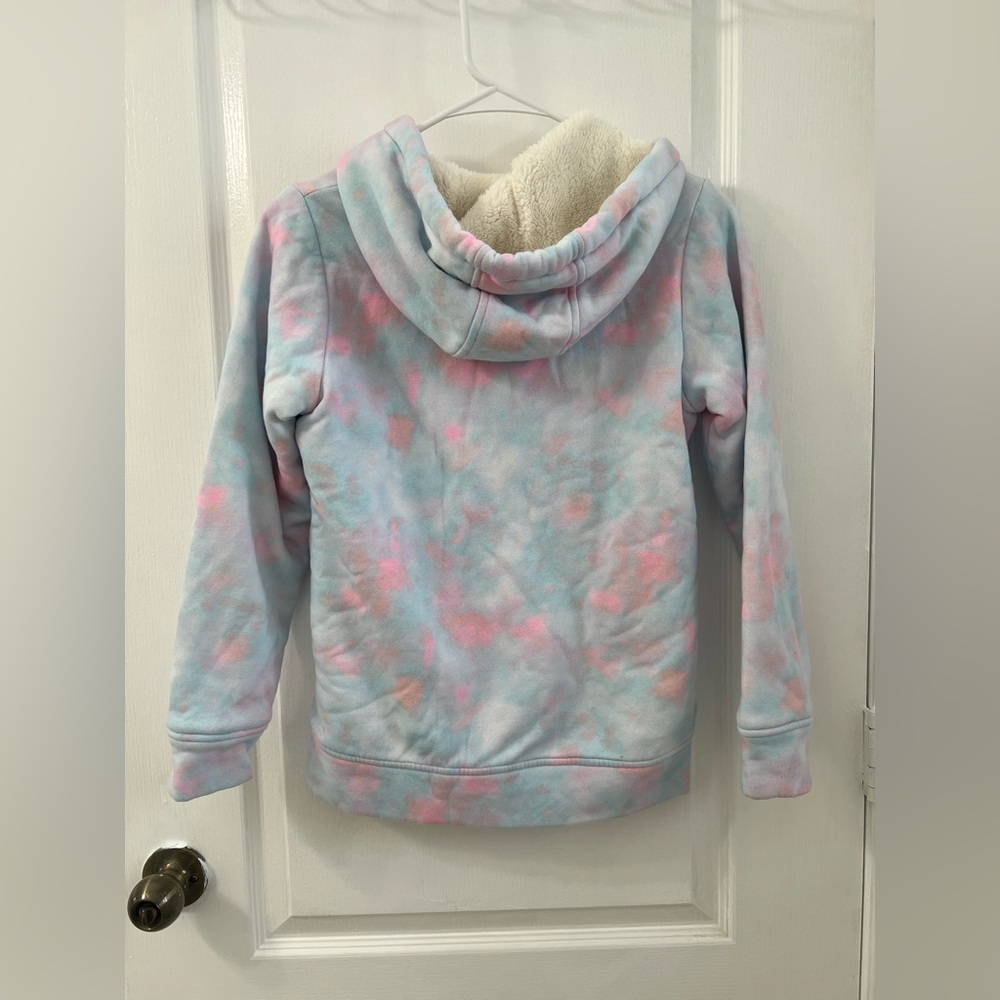 Wonder Nation Girls Kid Tough Zip Hoodie with Faux Shearling Lining,Size L 10-12 - Picture 10 of 12